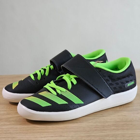 Adidas Adizero Shotput Track & Field Shoes Women's 7 Black Green White GY8393 - Picture 2 of 16